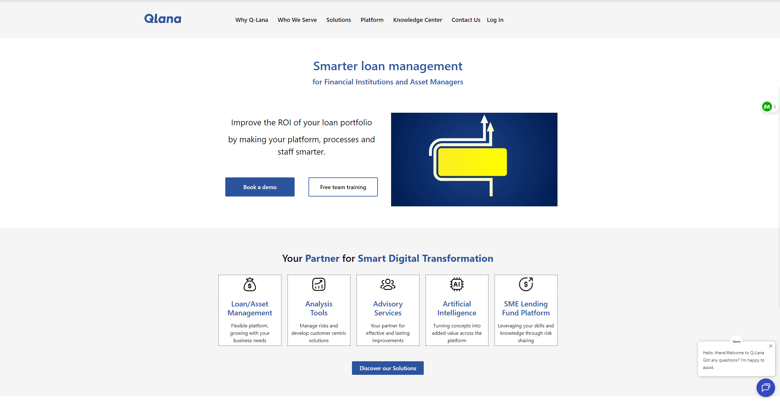 Q-LANA Website - Screenshot 1